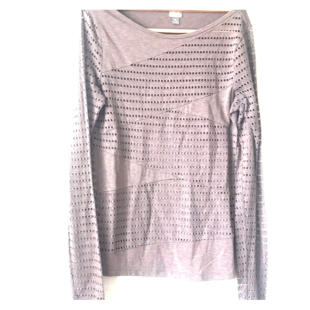Vanity punch out long sleeve tee